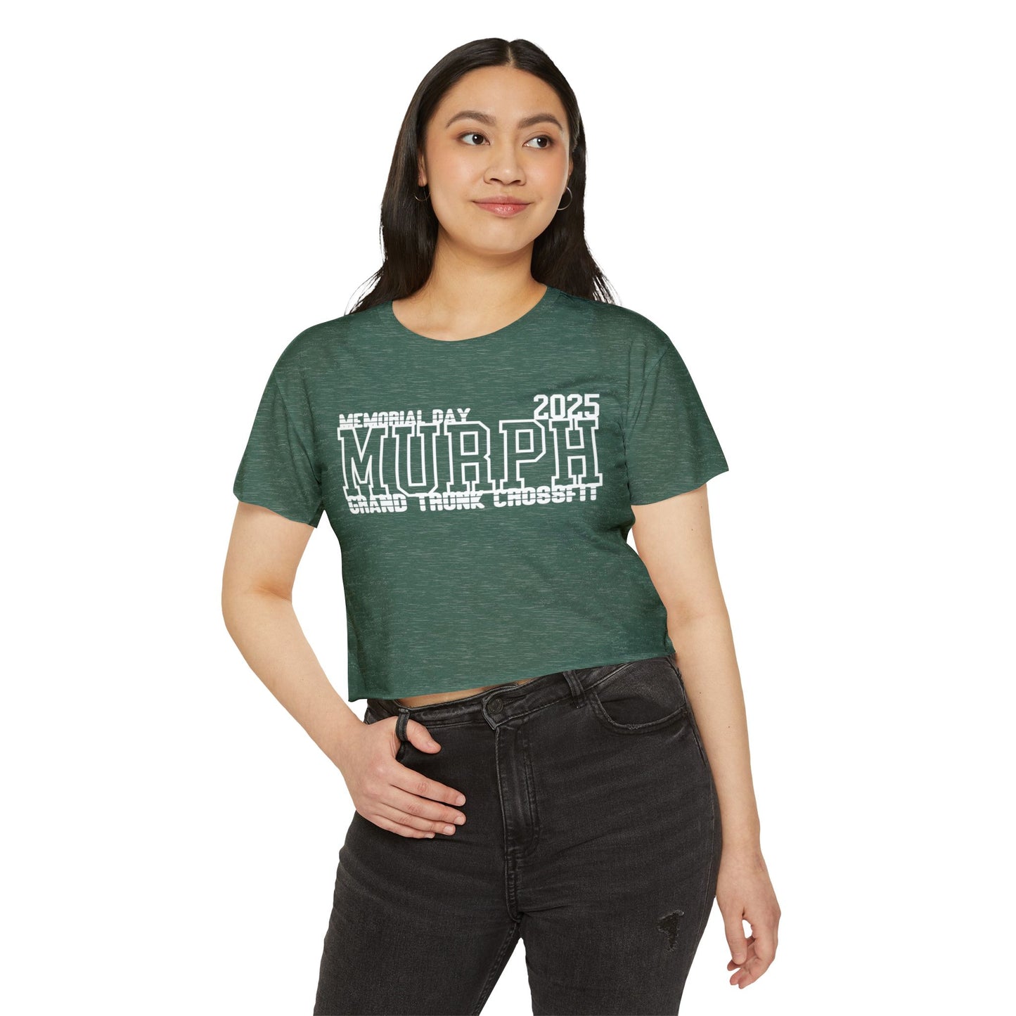 Memorial Day Women's Festival Crop Top - Honor the Fallen With Eagle Design