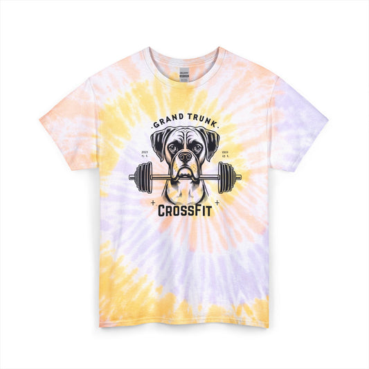 CrossFit Bulldog Tie-Dye Tee - Weightlifting Gym Shirt