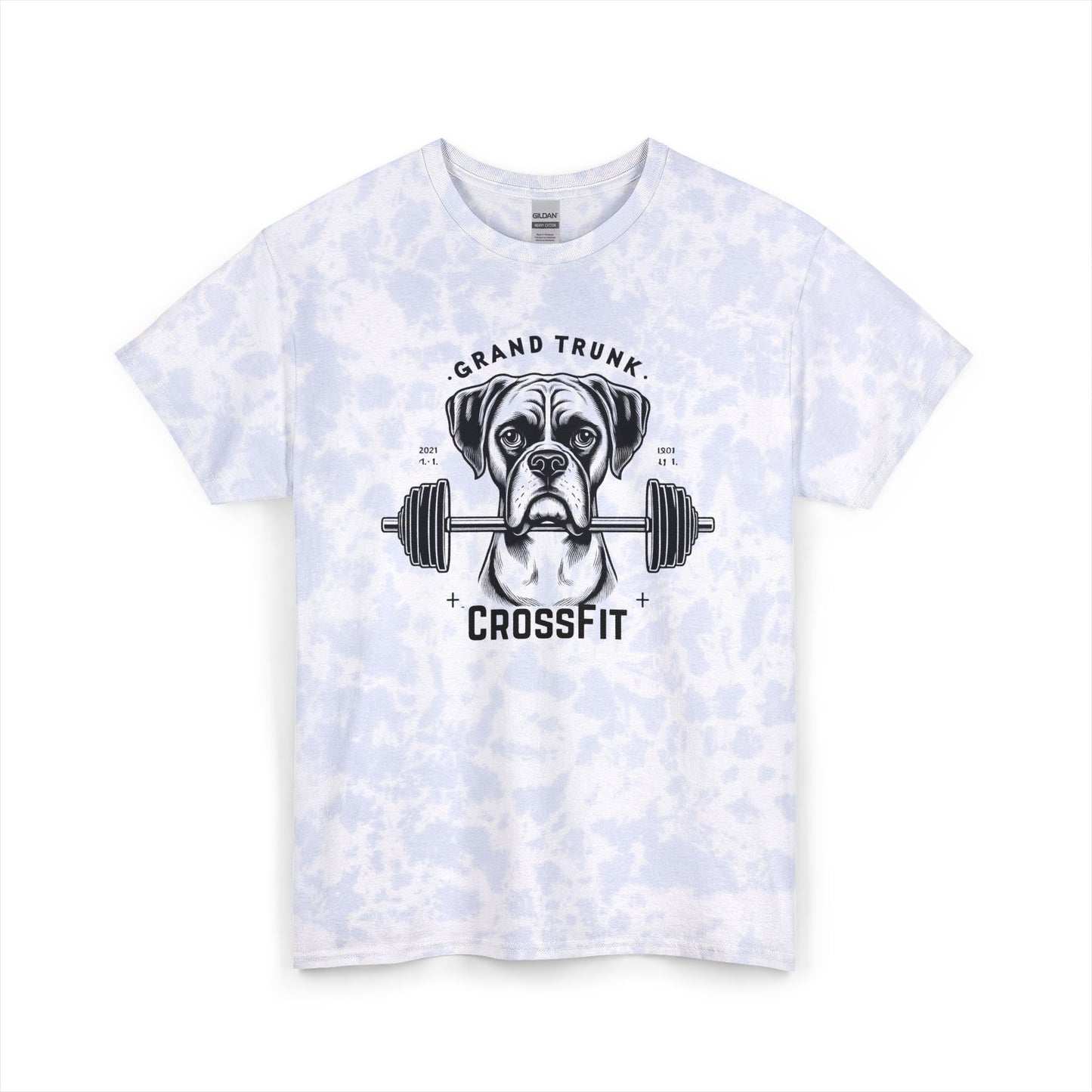 CrossFit Bulldog Tie-Dye Tee - Weightlifting Gym Shirt