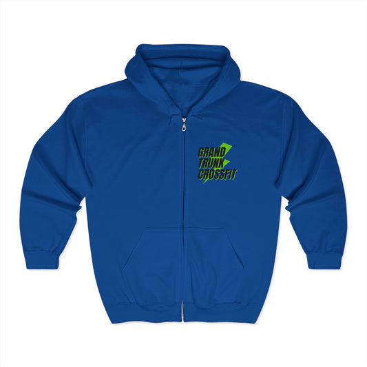 Grand Trunk CrossFit Zip Hoodie, Fitness Apparel, Workout Gear, Unisex Sweatshirt, Sports Style, Gym Clothing, Gift for Athletes