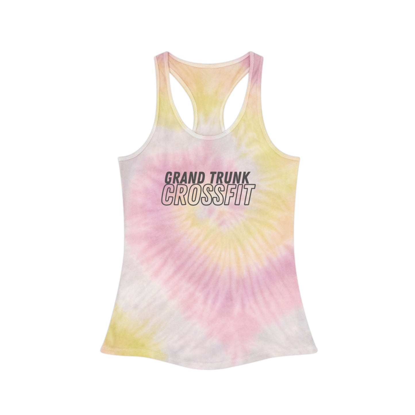 Grand Trunk CrossFit Tie-Dye Racerback Tank Top — Light Blue Athletic Workout Top