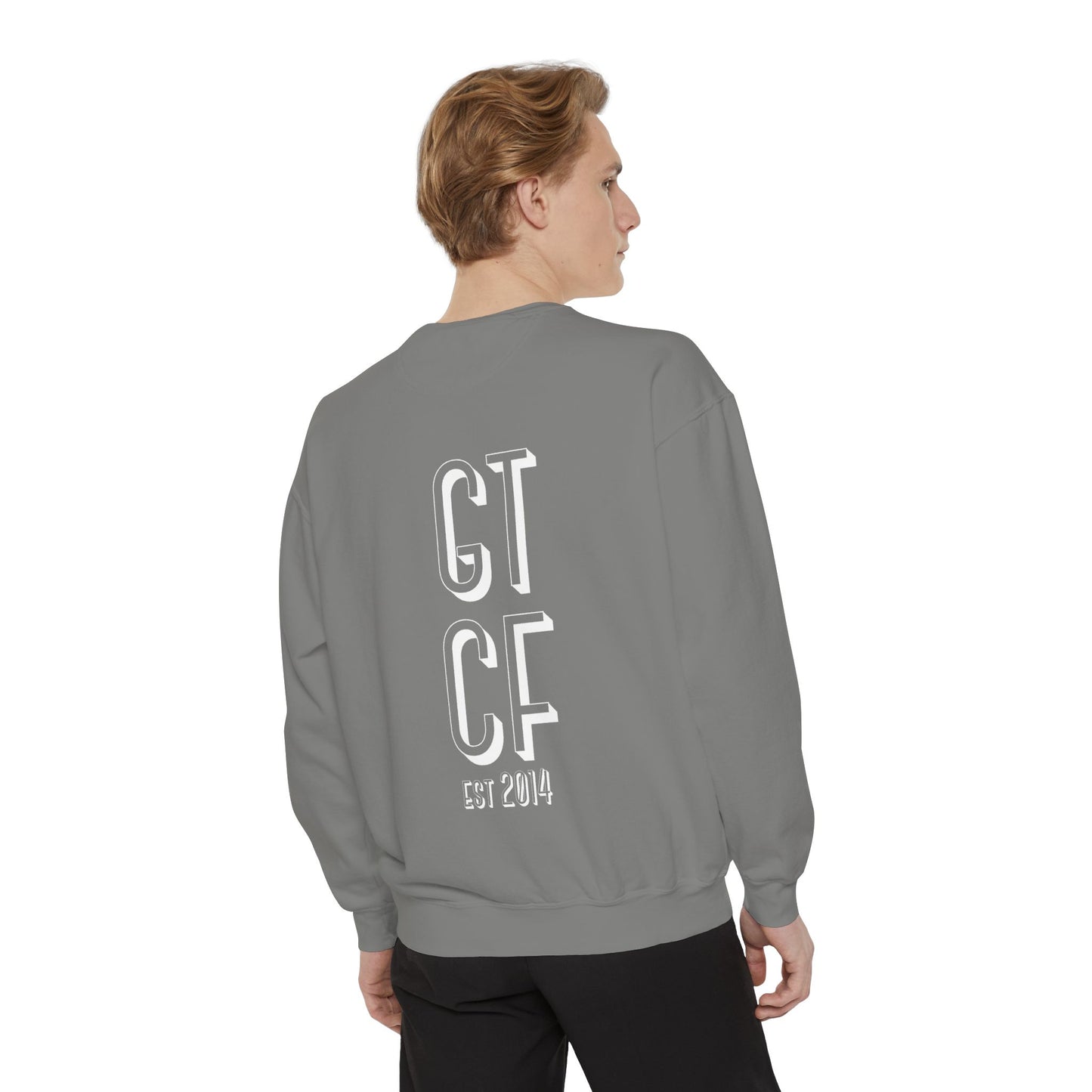 SPRING GTCF Est. 2014 Sweatshirt — Vintage Logo Garment-Dyed Crewneck