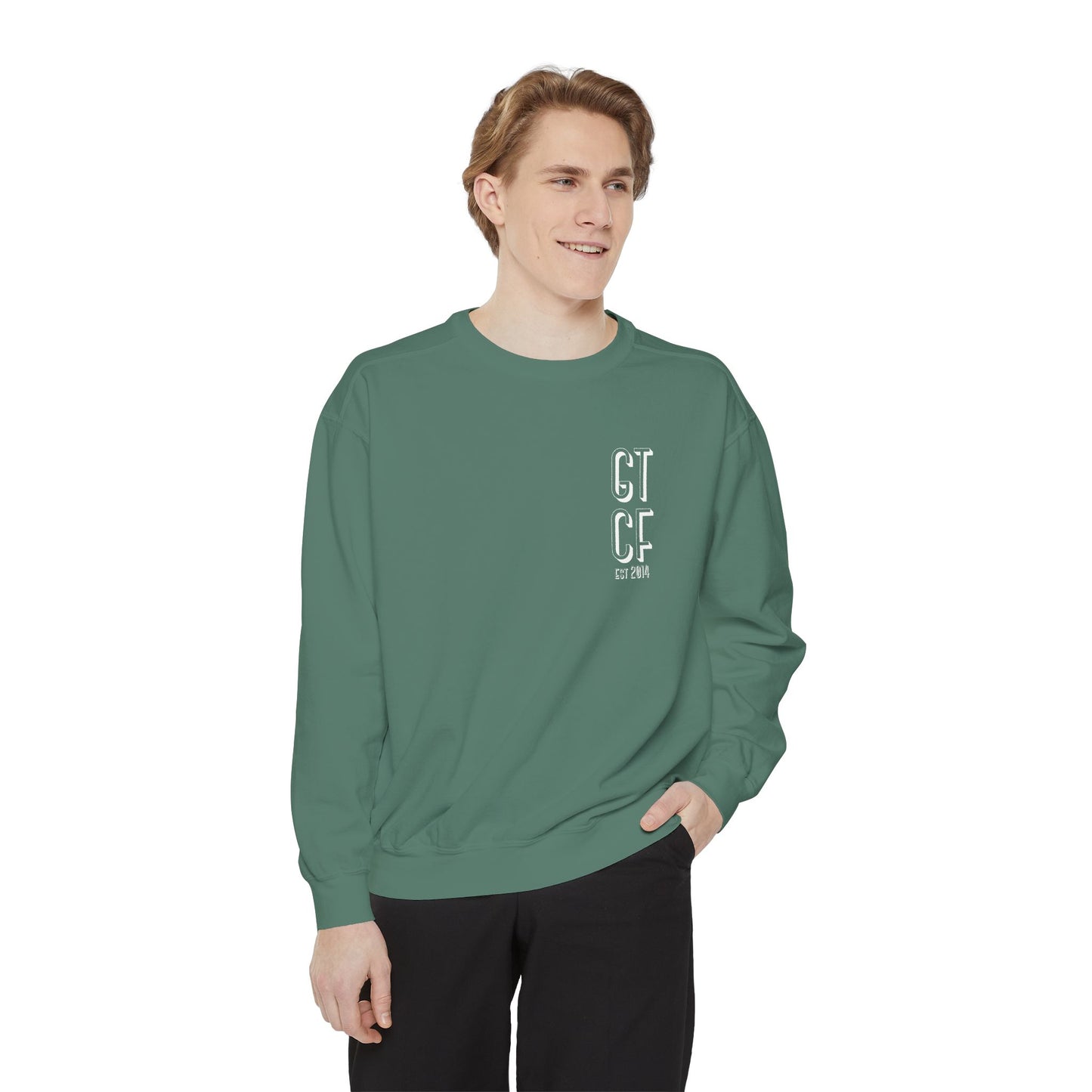 SPRING GTCF Est. 2014 Sweatshirt — Vintage Logo Garment-Dyed Crewneck