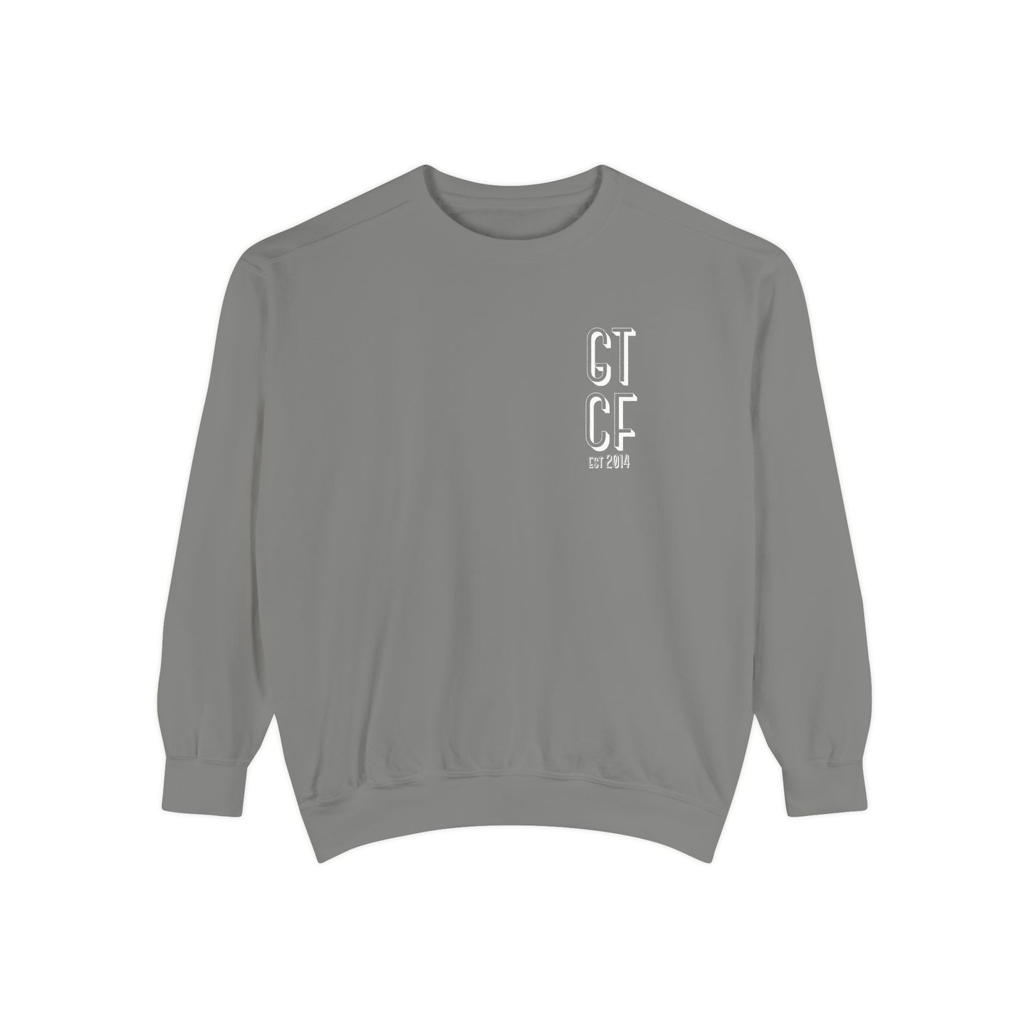 SPRING GTCF Est. 2014 Sweatshirt — Vintage Logo Garment-Dyed Crewneck