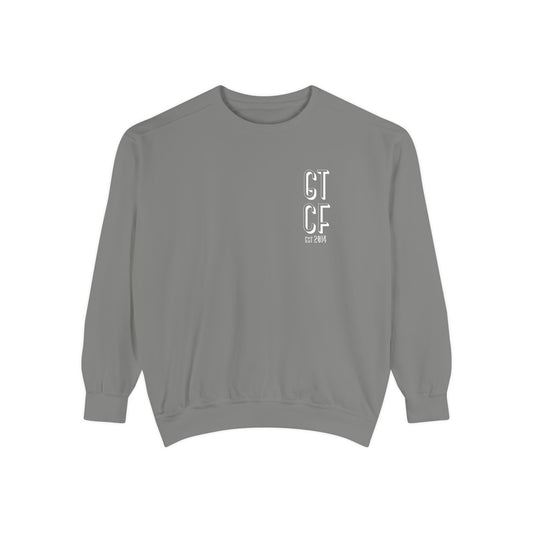 SPRING GTCF Est. 2014 Sweatshirt — Vintage Logo Garment-Dyed Crewneck