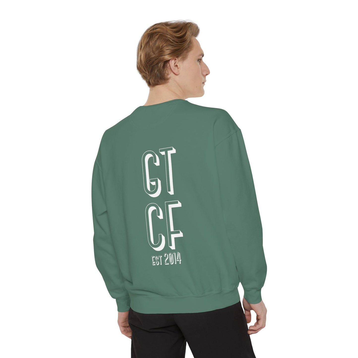 SPRING GTCF Est. 2014 Sweatshirt — Vintage Logo Garment-Dyed Crewneck