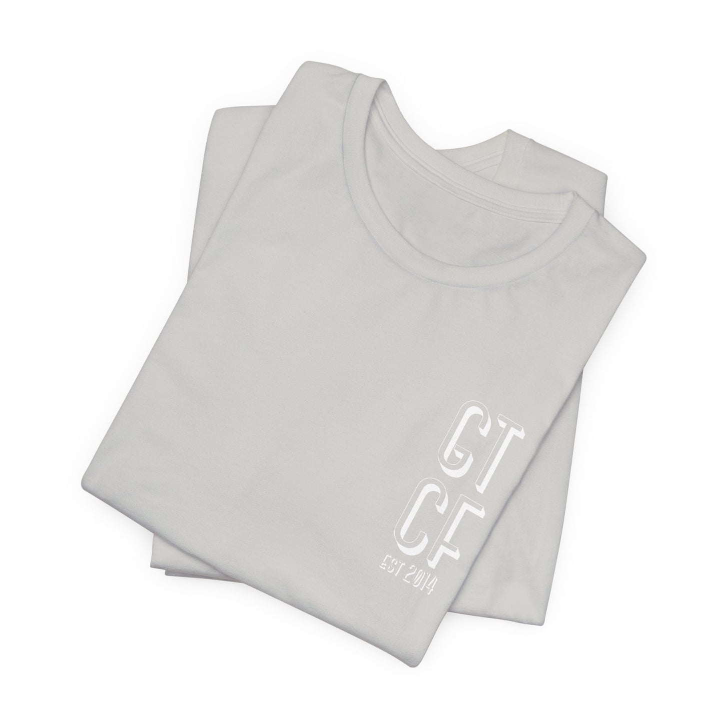 SPRING GTCF Vertical Logo T‑Shirt — Minimalist Gym/Activewear Tee (Est. 2014)