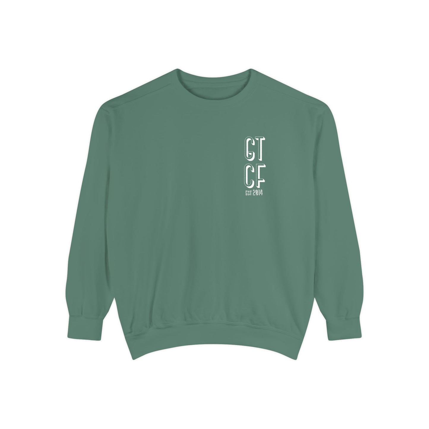 SPRING GTCF Est. 2014 Sweatshirt — Vintage Logo Garment-Dyed Crewneck