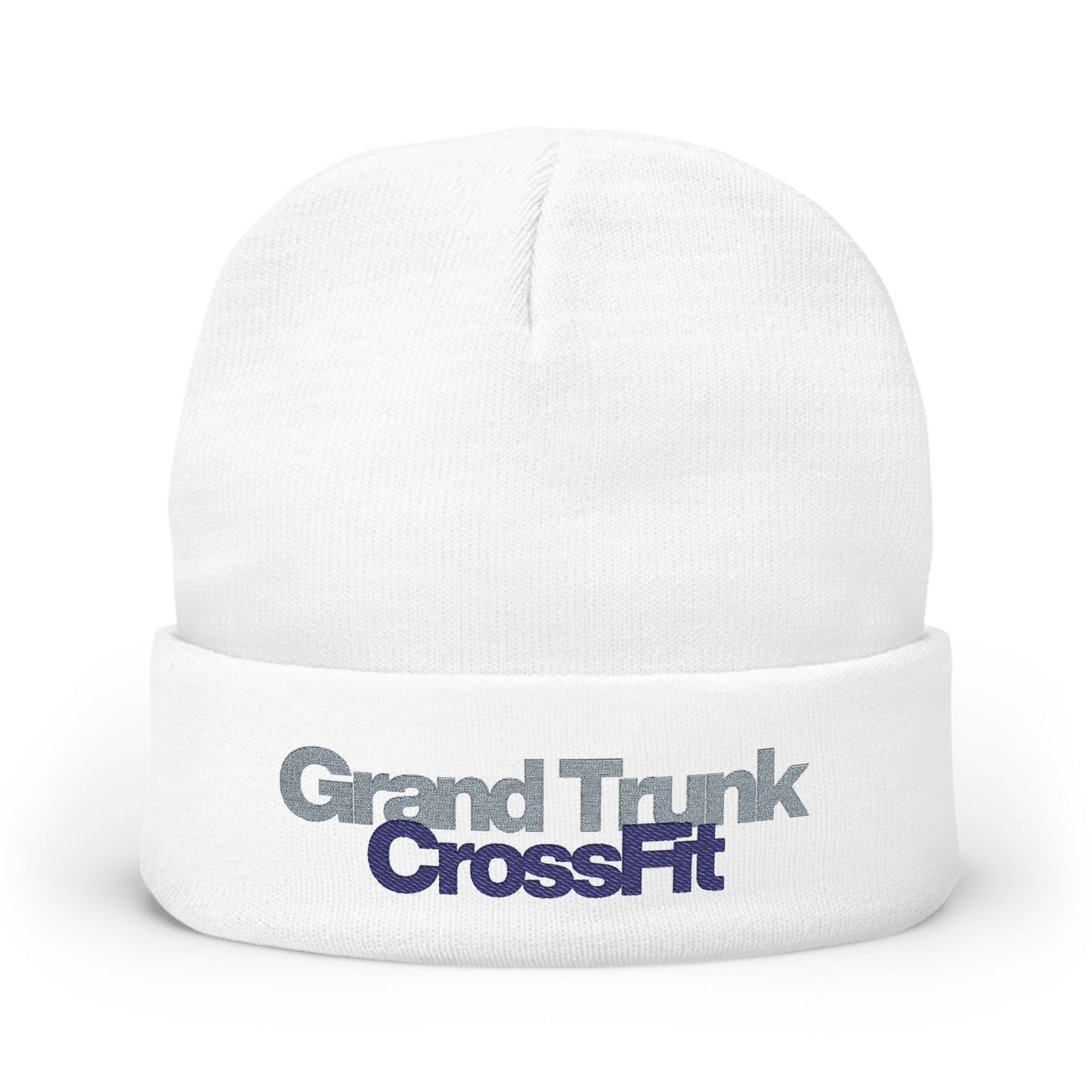 CrossFit Embroidered Knit Beanie — 'Good Things' Cuffed Winter Hat