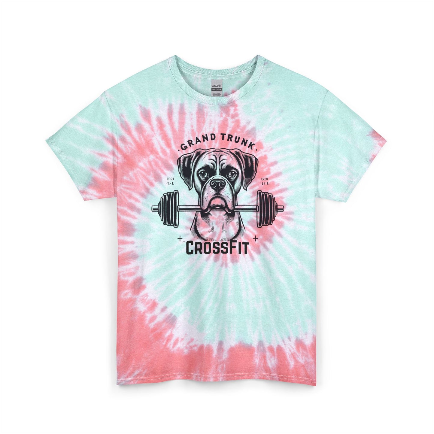 CrossFit Bulldog Tie-Dye Tee - Weightlifting Gym Shirt