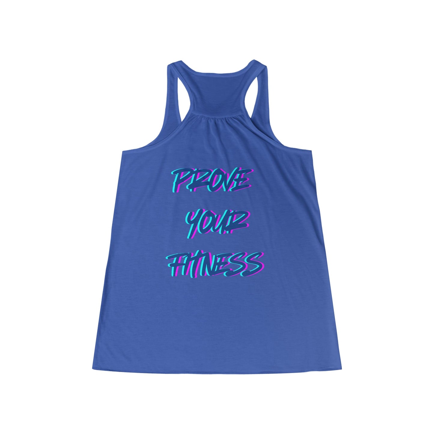 Motivational Women's Flowy Racerback Tank - Prove Your Fitness, Perfect for CrossFit Enthusiasts