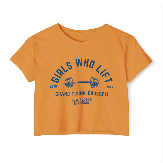 Girls Who Lift Crop Top — Women's CrossFit Festival Tee