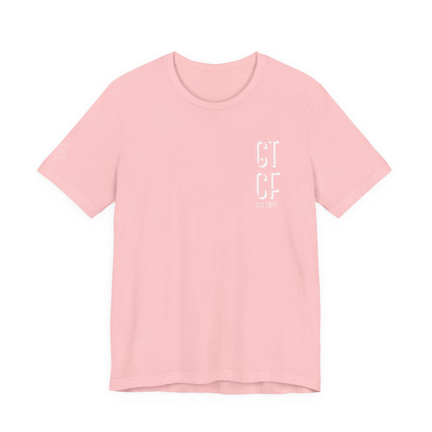 SPRING GTCF Vertical Logo T‑Shirt — Minimalist Gym/Activewear Tee (Est. 2014)