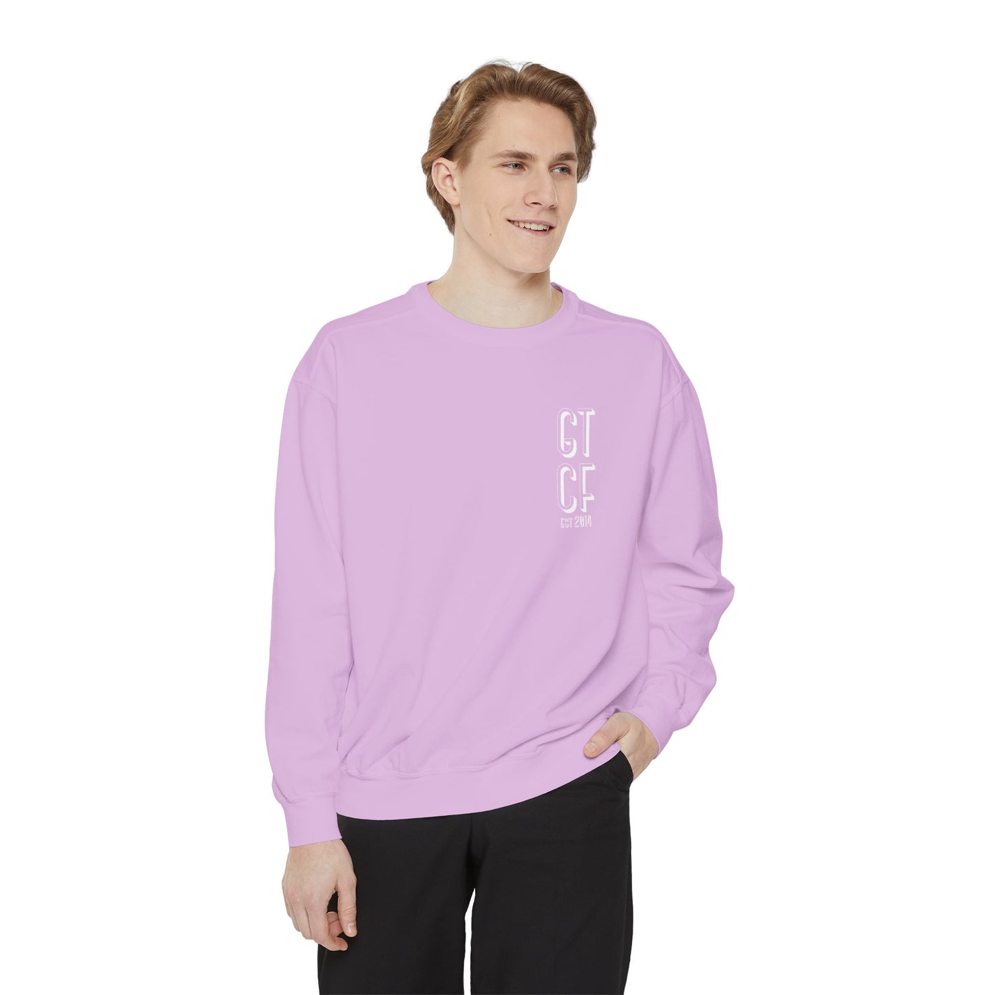 SPRING GTCF Est. 2014 Sweatshirt — Vintage Logo Garment-Dyed Crewneck